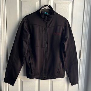TriMountain Black Performance Jacket with Stand-Up Collar and Full-Length Zipper
